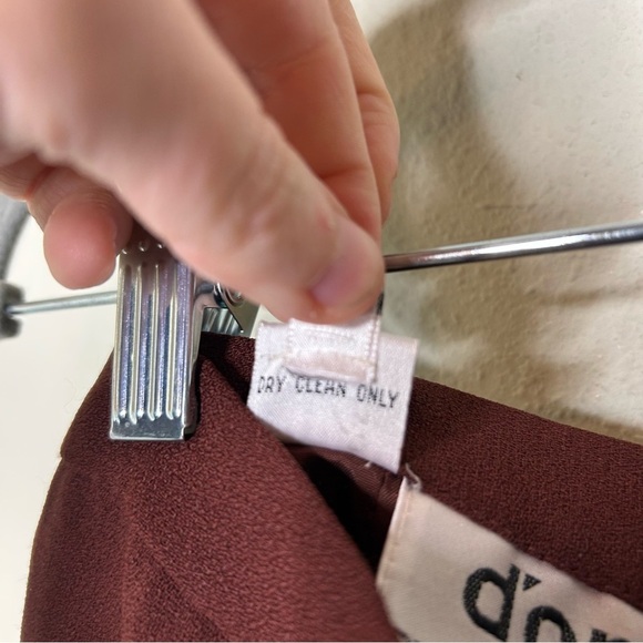 Vintage D'ore by Della Roufogali Brown Pencil Skirt Size 10 - Picture 5 of 7